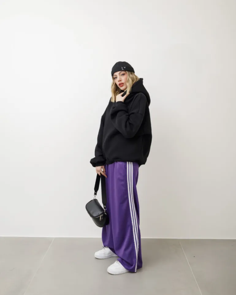 Pantaloni jogger con riga laterale – 6865
