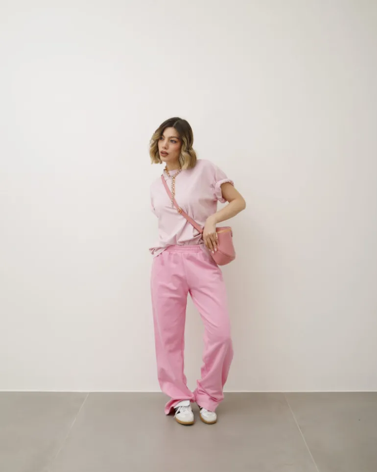Pantaloni jogger in cotone ROSA – LBA8745