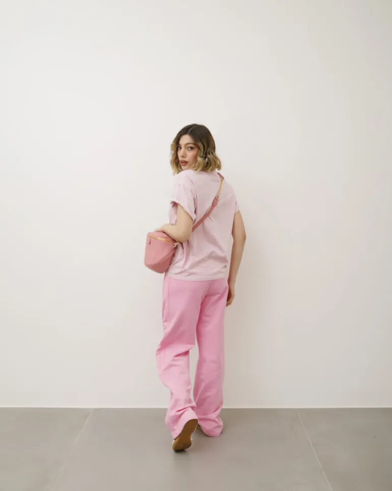 Pantaloni jogger in cotone ROSA – LBA8745