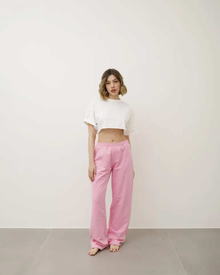 Pantaloni jogger in cotone ROSA – LBA8745