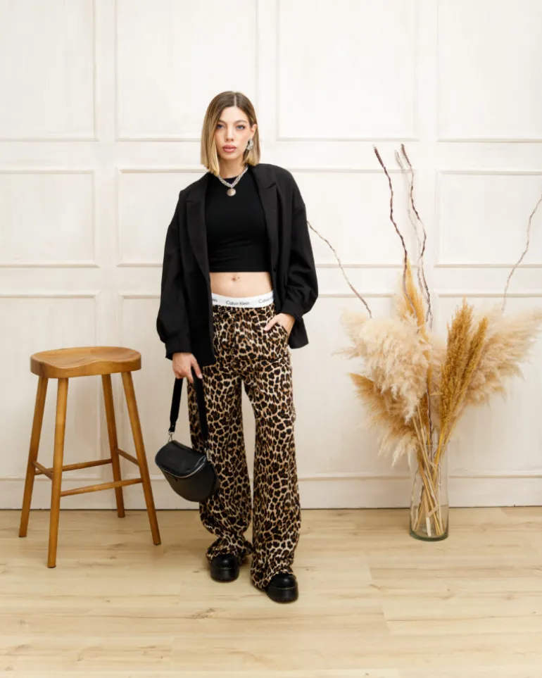 Pantaloni morbidi animalier – 206669