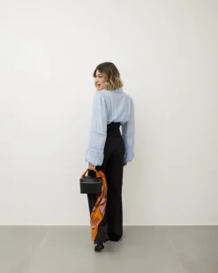 Pantaloni palazzo con fusciacca – 6709 slc