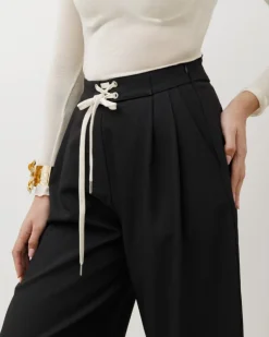 Pantaloni palazzo con laccetto – 8249