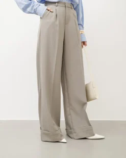 Pantaloni palazzo con piega – VS8110-5