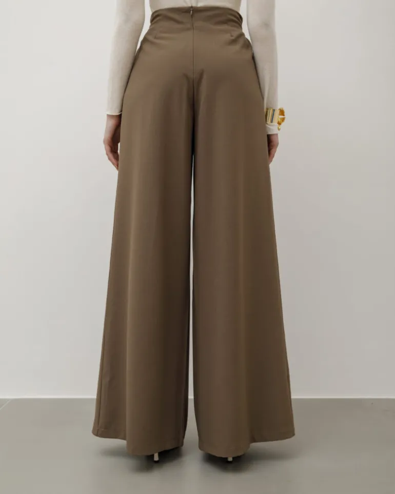 Pantaloni palazzo con pinces – 8227
