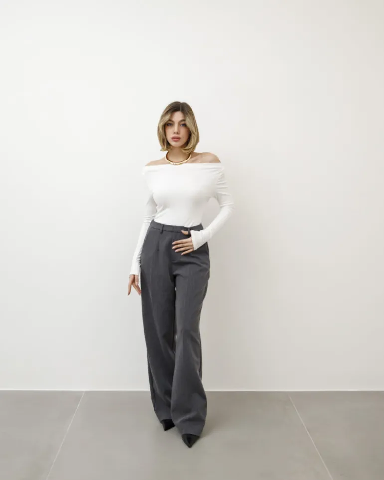 Pantaloni vita alta taglio maschile – 19186 SLC