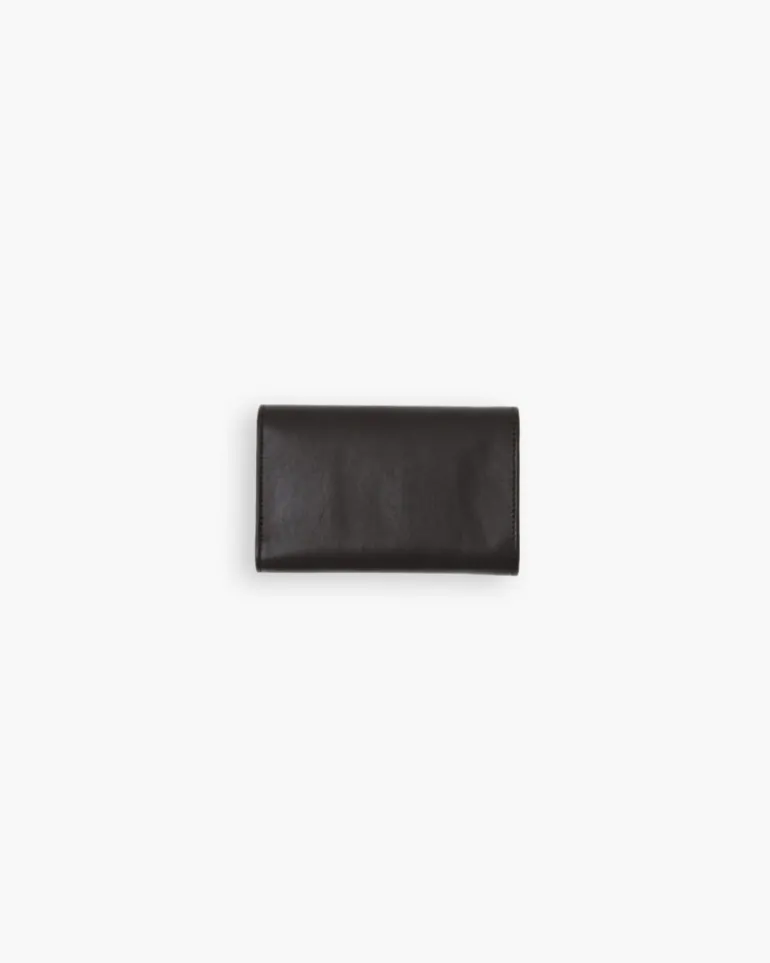 Portafoglio in pelle medio con patta marrone – LOVING BAGS