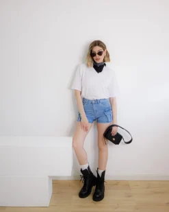 Shorts cargo in denim – CY3004
