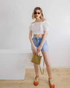 Shorts in denim sfrangiato – CY3001