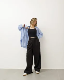 Top in costina con coppe – H14166