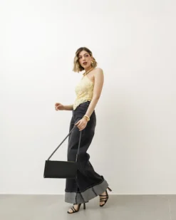 Top in pizzo monospalla – L1764 slcn