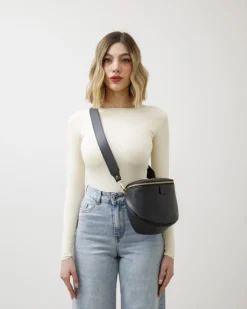 Tracolla in pelle MARRONE – LOVING BAGS