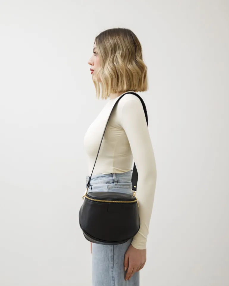 Tracolla in pelle MARRONE – LOVING BAGS