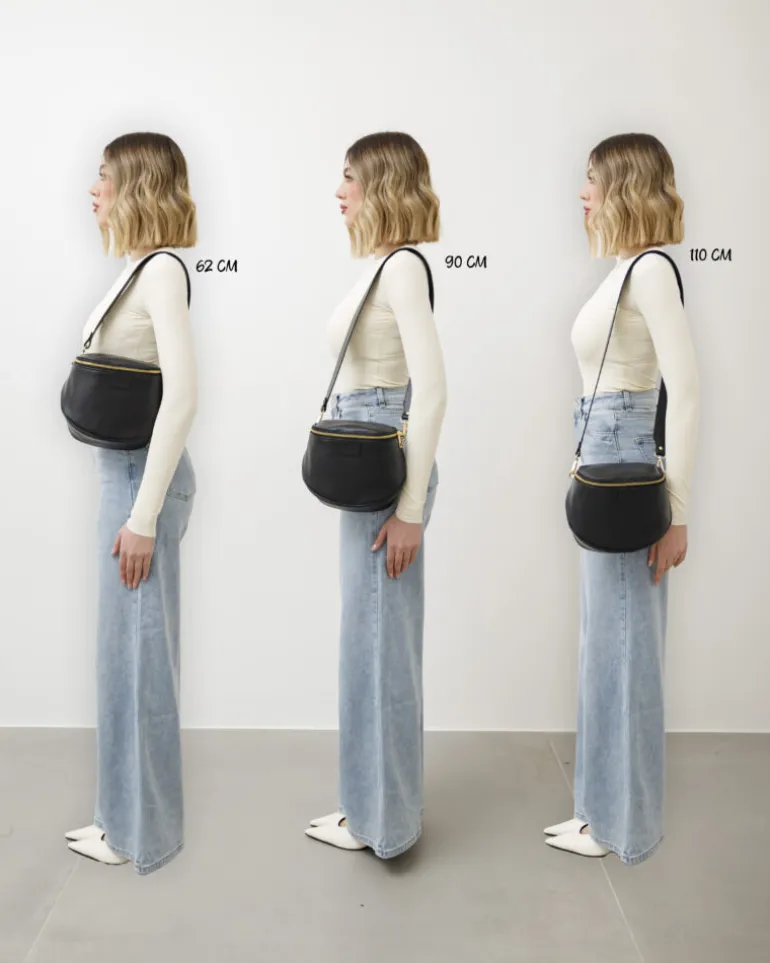 Tracolla in pelle MARRONE – LOVING BAGS