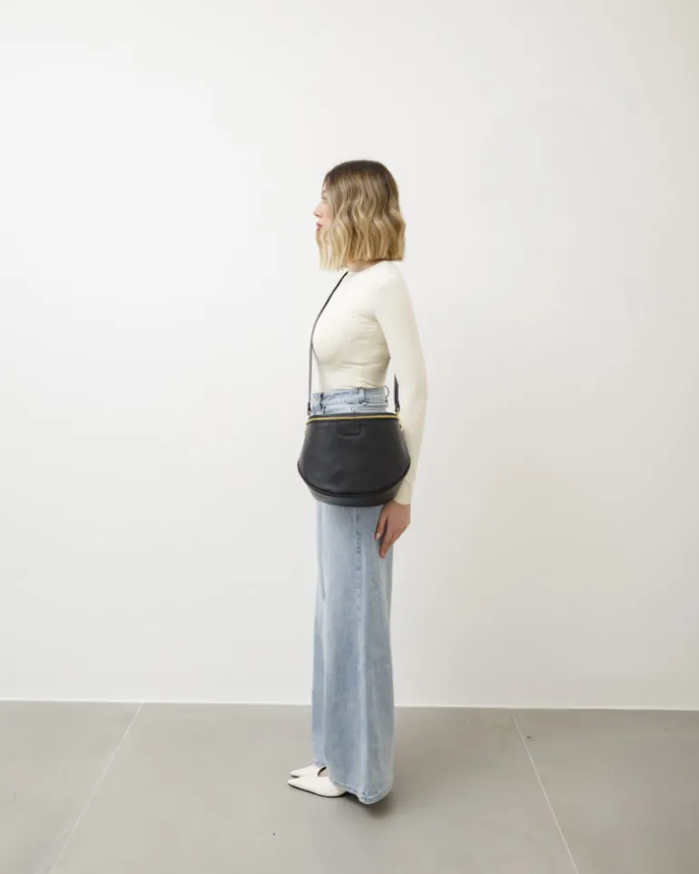 Tracolla in pelle MARRONE – LOVING BAGS