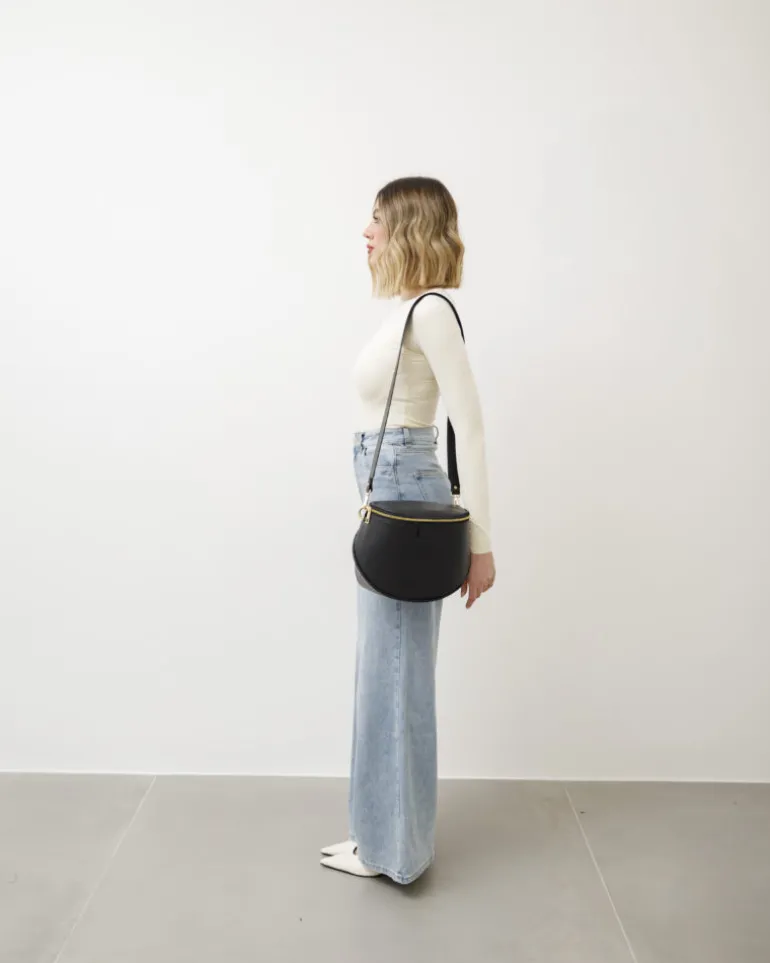 Tracolla in pelle MARRONE – LOVING BAGS