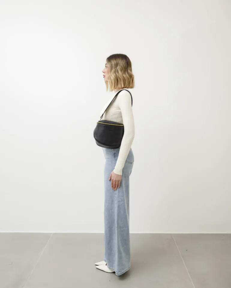 Tracolla in pelle MARRONE – LOVING BAGS