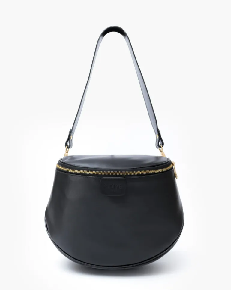 Tracolla in pelle NERA – LOVING BAGS